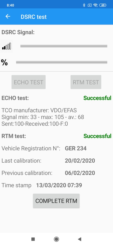 Stand alone calibration kit for Smart tachograph (1C/GEN-2)