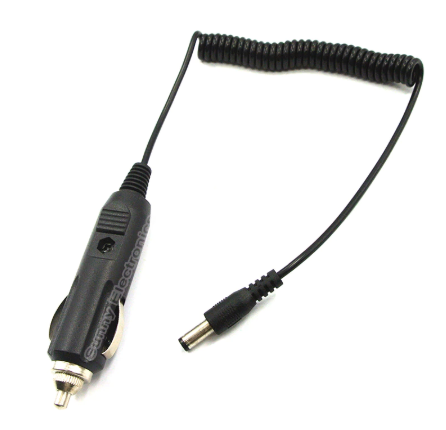 Cigarette lighter plug cable with DC 2.1mm connector