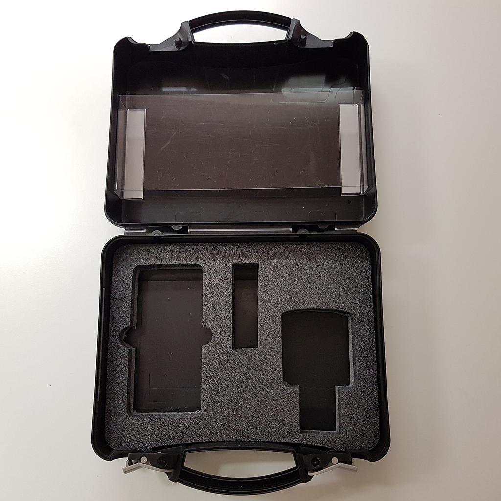 Carrying suitcase for DSRC Transceiver RSE622, Card Reader and Smartphone