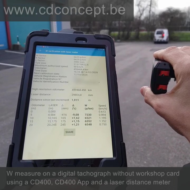 [KIT-WLASER] Laser kit for W measure on digital tachograph without workshop card