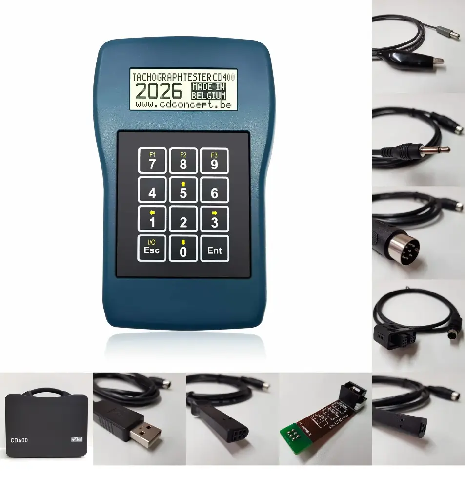 [KIT-CD400-AETR] Tachograph programmer CD400-AETR (2026) for analog and digital tachographs (Türkiye other AETR countries)