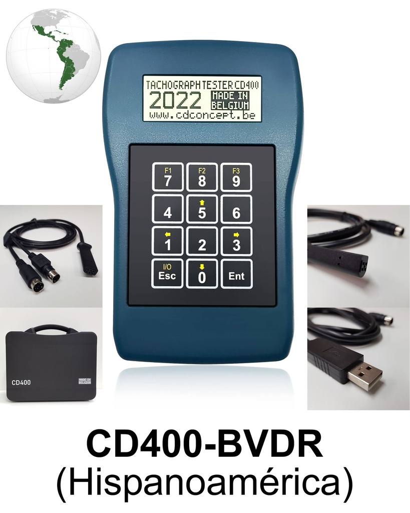[KIT-CD400-BVDR] Tachograph programmer CD400-BVDR for analog and digital tachographs (including workshop key 2022)