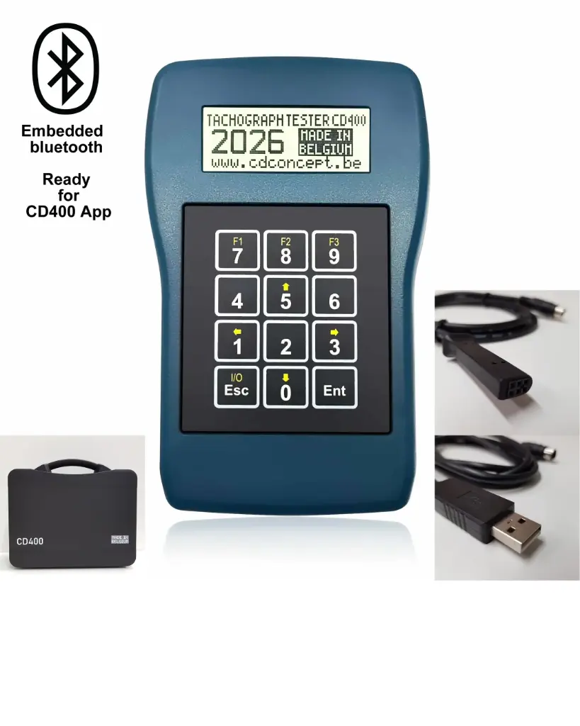 [KIT-CD400-TSU2-EBT] Tachograph programmer CD400-TSU2 for analog and digital tachographs with embedded Bluetooth (Ready for CD400 App)
